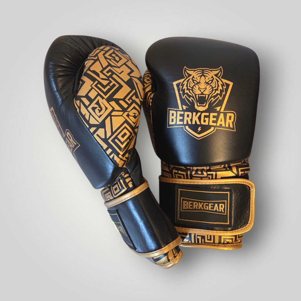 De 'Golden Roar' Pro Bokshandschoenen - Echt Leer | BERKGEAR