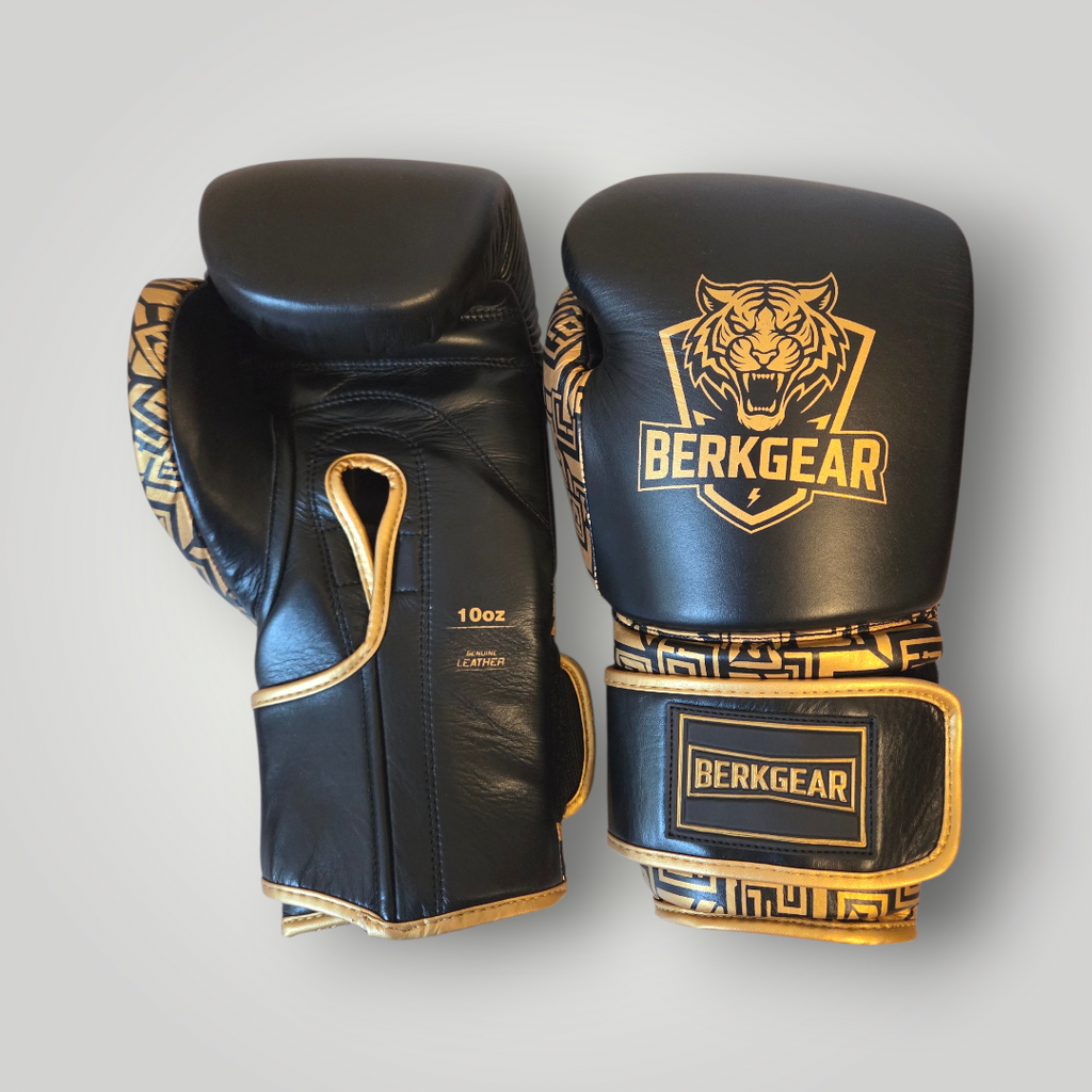 De 'Golden Roar' Pro Bokshandschoenen - Echt Leer | BERKGEAR