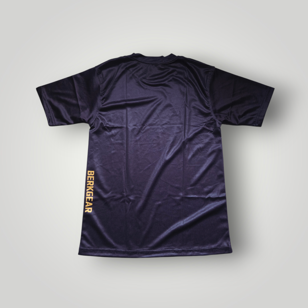 De 'Golden Roar' Performance T-Shirt - Zwart met Gouden Tijgerprint | BERKGEAR